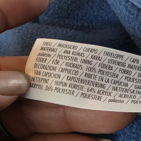 Disney Baby Mickey Mouse Blue winter One Piece Hooded Snow suite 9-12 Months Vtg - Picture 12 of 16